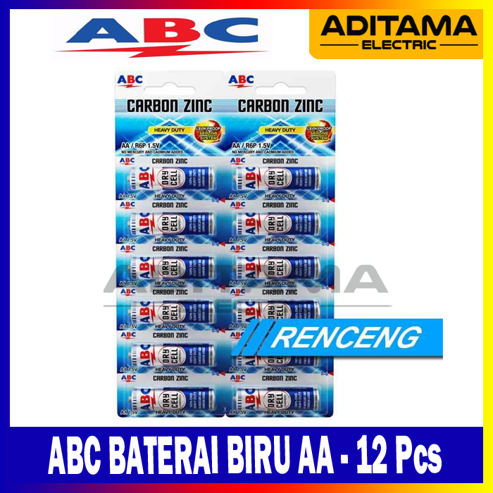 ABC BATERAI BIRU AA A2 ISI 12 PCS