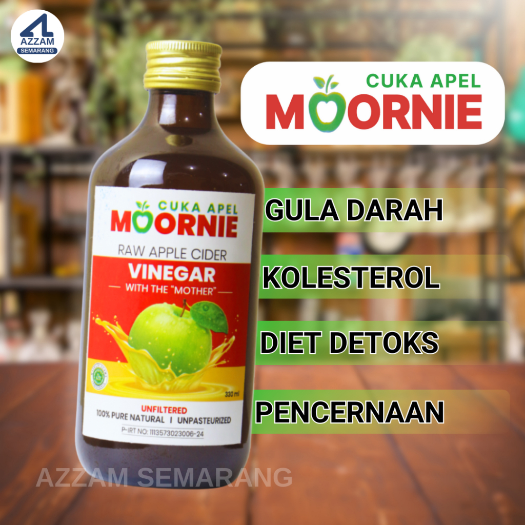 

Cuka APEL With Mother Original Apple Cider Vinegar 100% Apel Murni MOORNIE