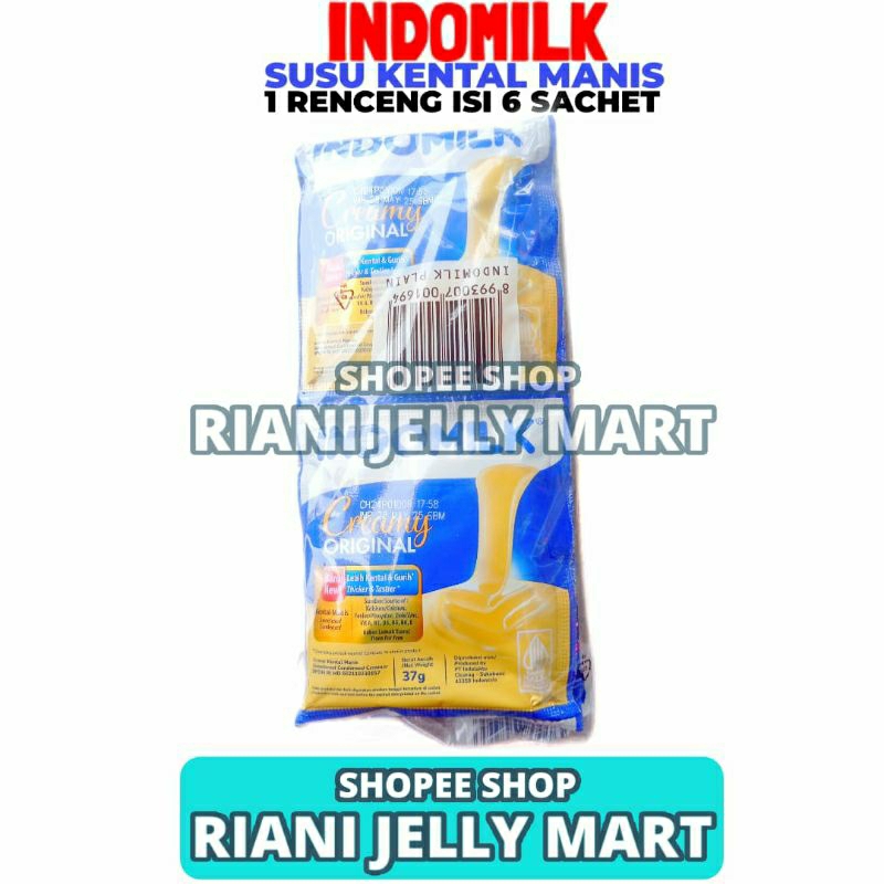 

Susu Kental Manis Indomilk Vanilla 1 Renceng Isi 6 Sachet 37gr