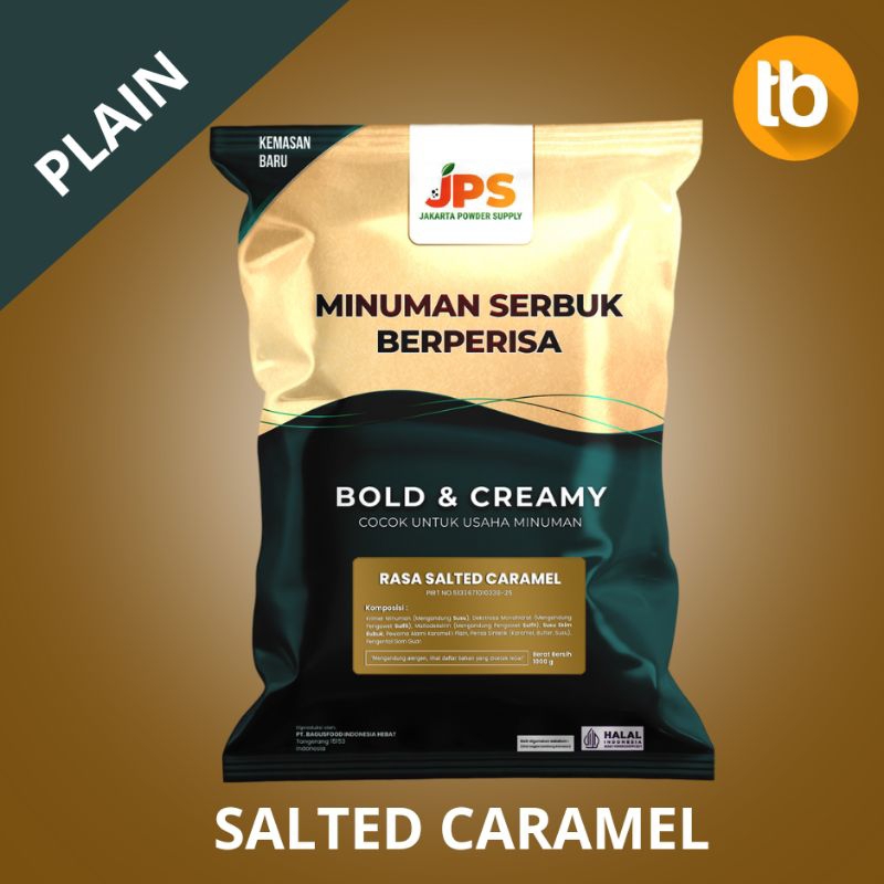 

JPS Powder Bubuk Minuman Serbuk Instan Rasa Salted Caramel Plain Tanpa Gula 1Kg