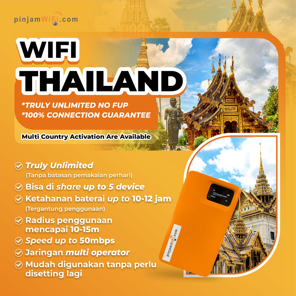 Pinjam Wifi Sewa Modem Portable Thailand Harian - Truly Unlimited No Fup Daily