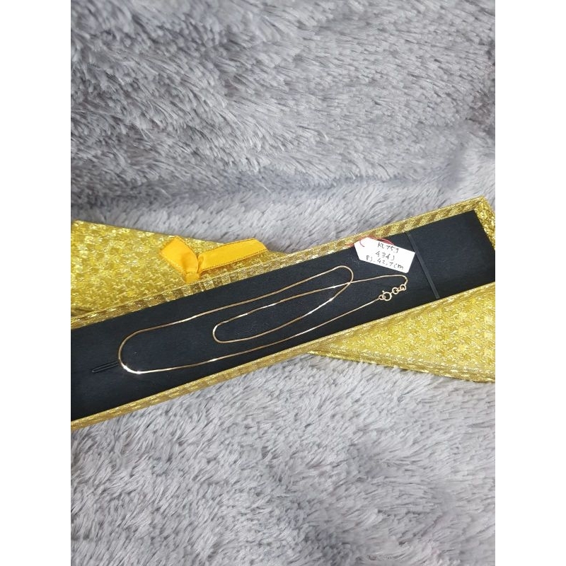 KL75J434J Kalung model italy square emas kuning asli berat 2 pj.42,7 kadar 75% 17k toc 750 hwt