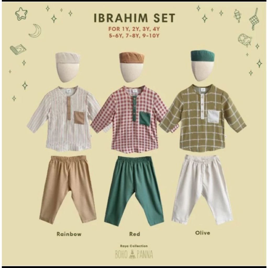 BAJU KOKO ANAK COWOK - IBRAHIM SET BOHOPANNA