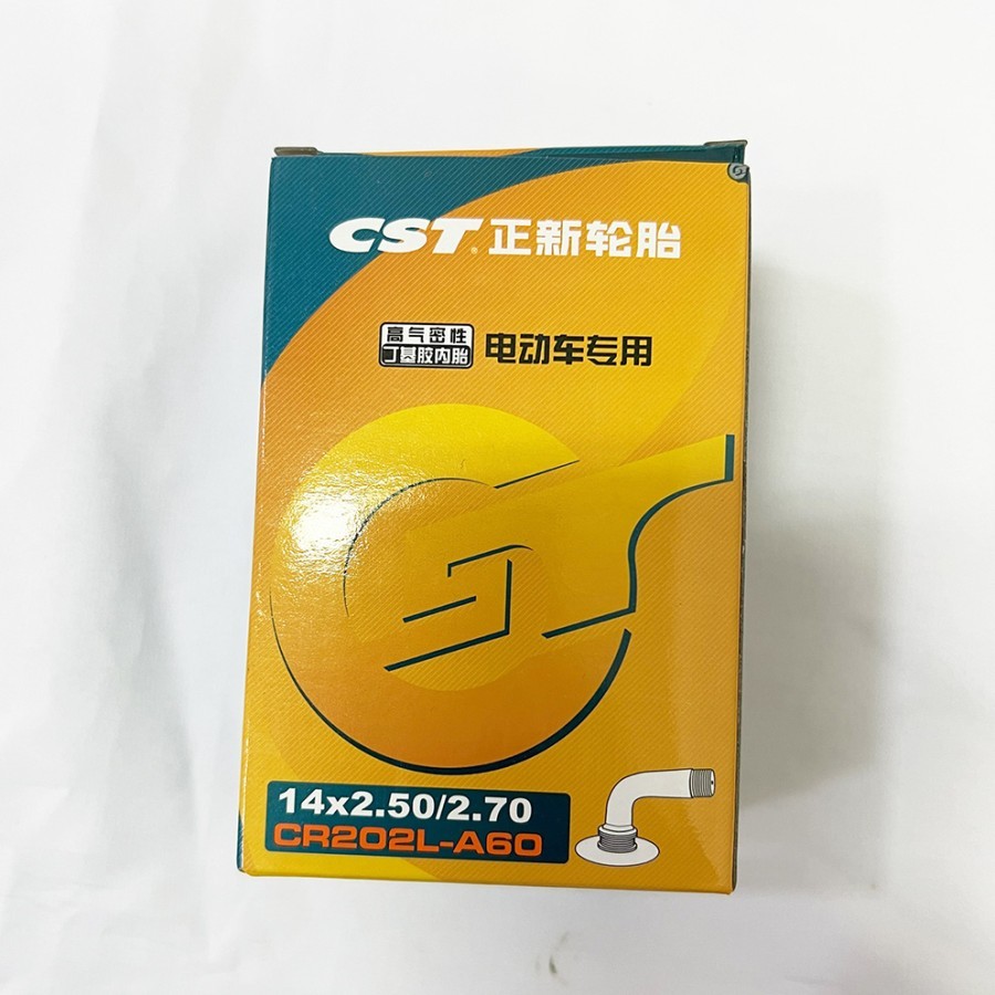CST ban dalam 14" (14x2.50) ring 14inch sepeda listrik pentil bengkok
