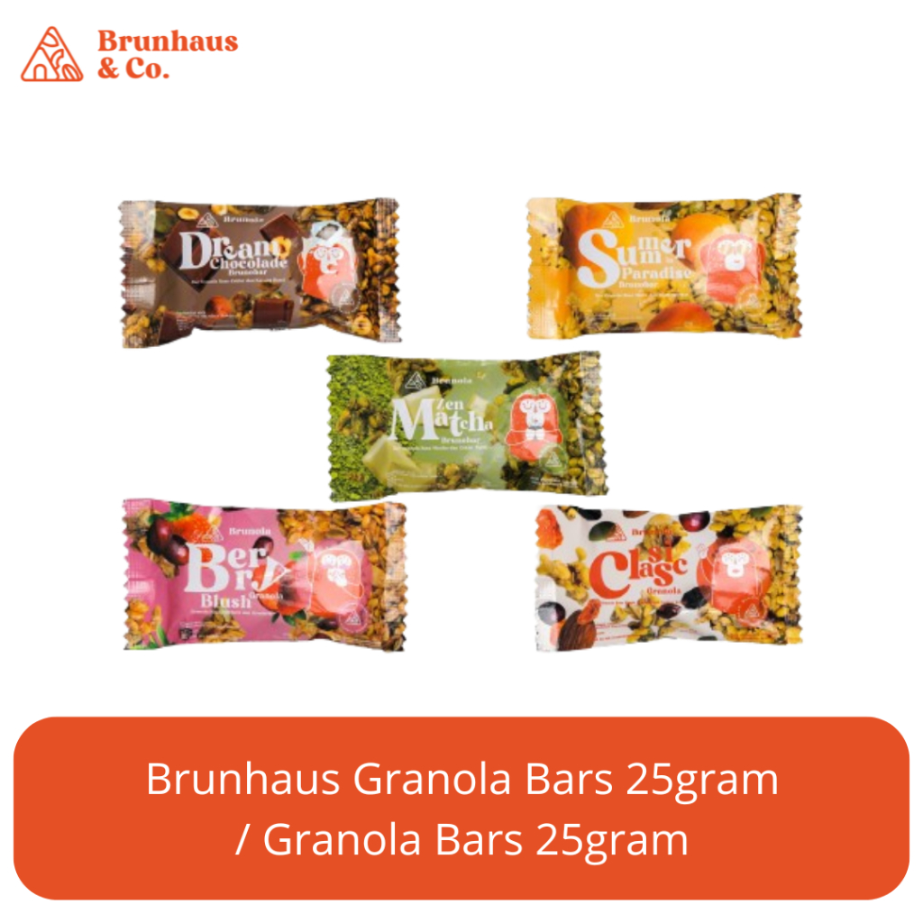 

Energy Bar Oat Bar Cemilan Gandum Oat Brunhaus Brunobar 2 x 25gr