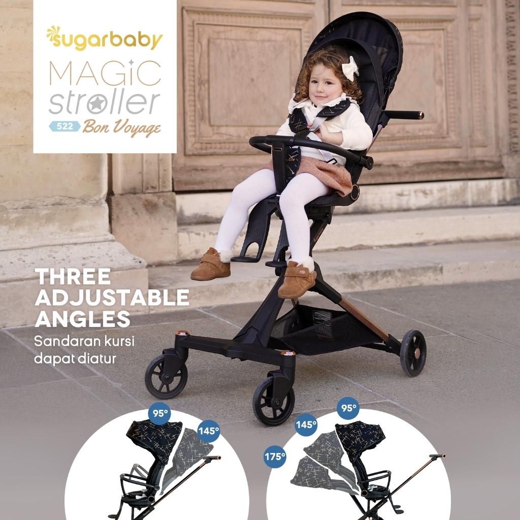 Sugarbaby Magic Stroller 522 BonVoyage kereta dorong bayi Modis Tinggi/Stroller 2 Arah/Stroller bayi