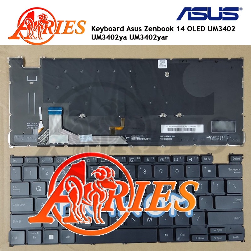 Keyboard Laptop Asus Zenbook 14 OLED UM3402 UM3402ya UM3402yar