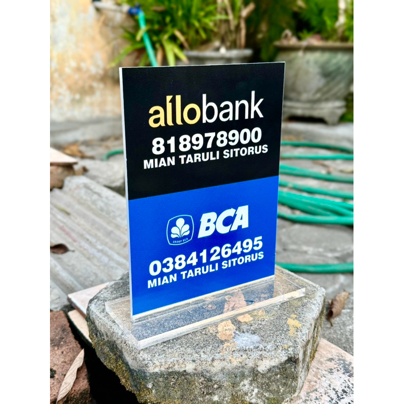 

AKRILIK MEJA BAHAN TEBAL UKURAN 15x20 CUSTOM REKENING