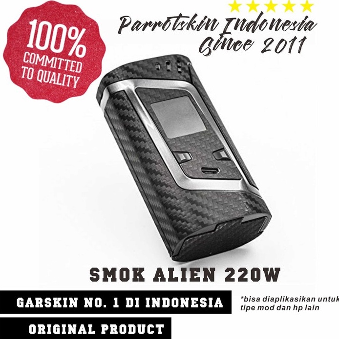 SPESIAL DISCOUNT Garskin Premium Smok Alien 22w Carbon black  free custom all mod