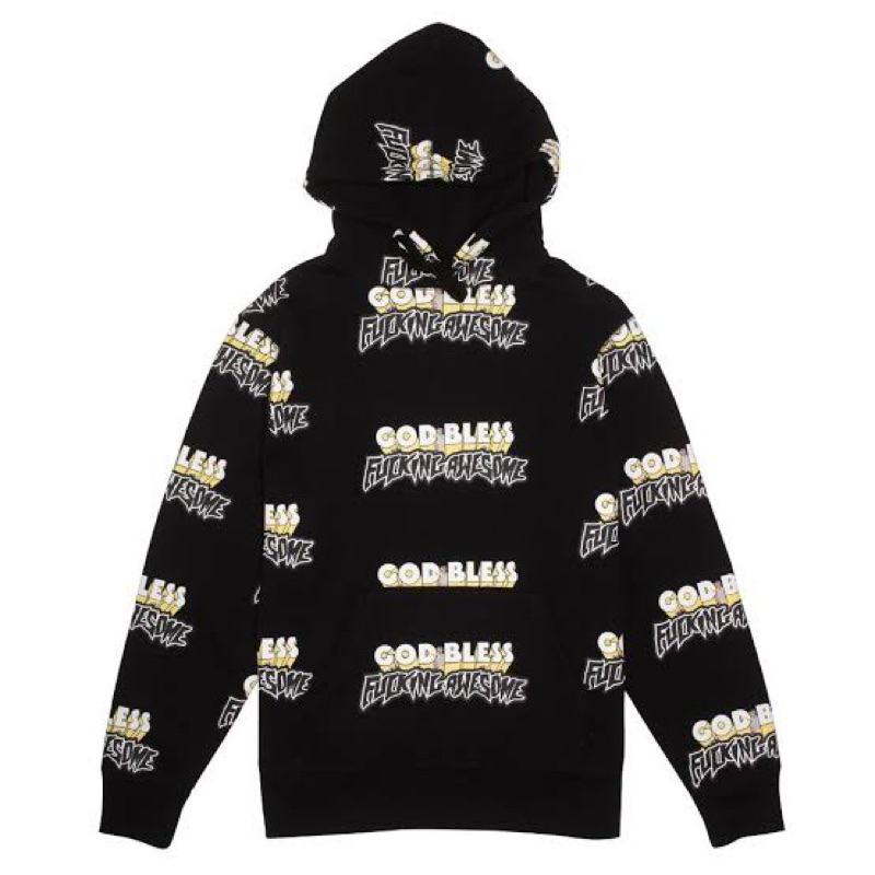PELUNASAN PO FUCKING AWESOME GODBLESS HOODIE BLACK