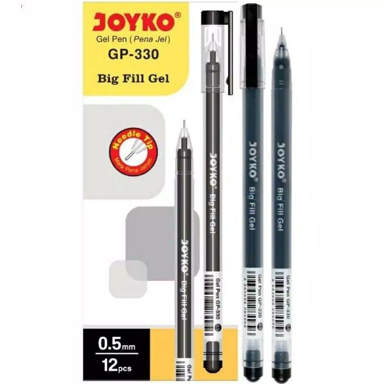 

HATI HATI BARANG Pulpen Joyko GP33 Big Fill Gel 5 Mm Per Lusin