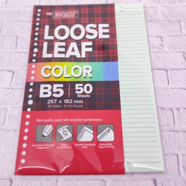 

NEW PRODUCT Loose leaf B5 5 warna