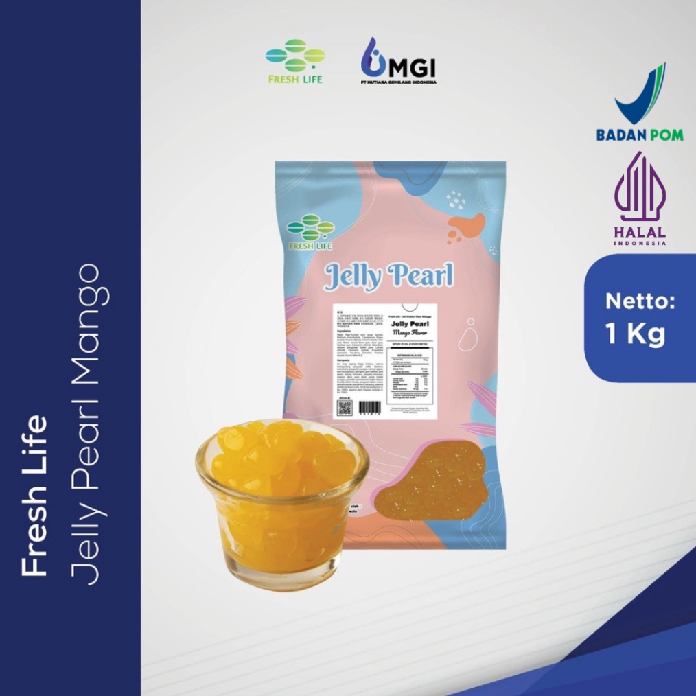 

PROMO BESAR Jelly Pearl Topping Minuman Original Mango Brown Sugar 1kg HALAL BPOM