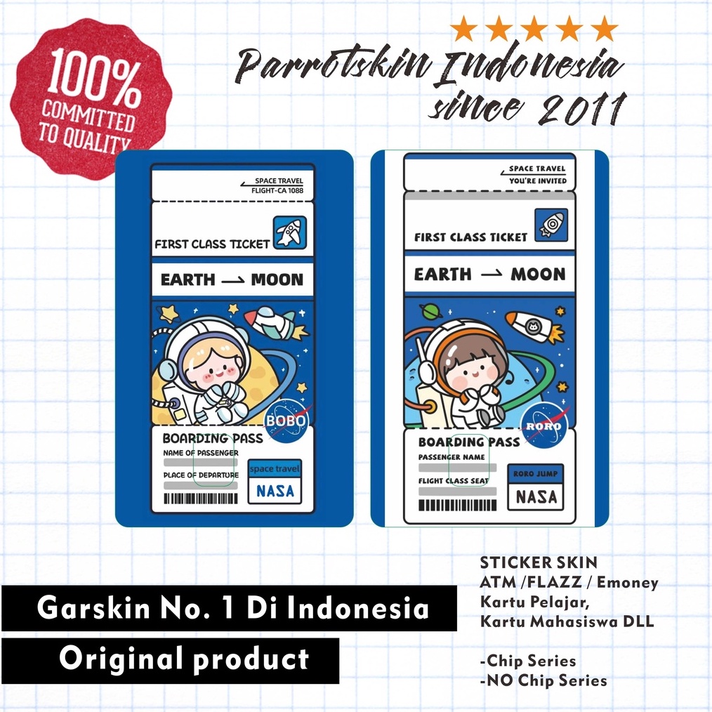 

TERUPDATE Sticker Skin Card Vinyl ATM Debit Credit Emoney Flazz Tapcash Astronout Card