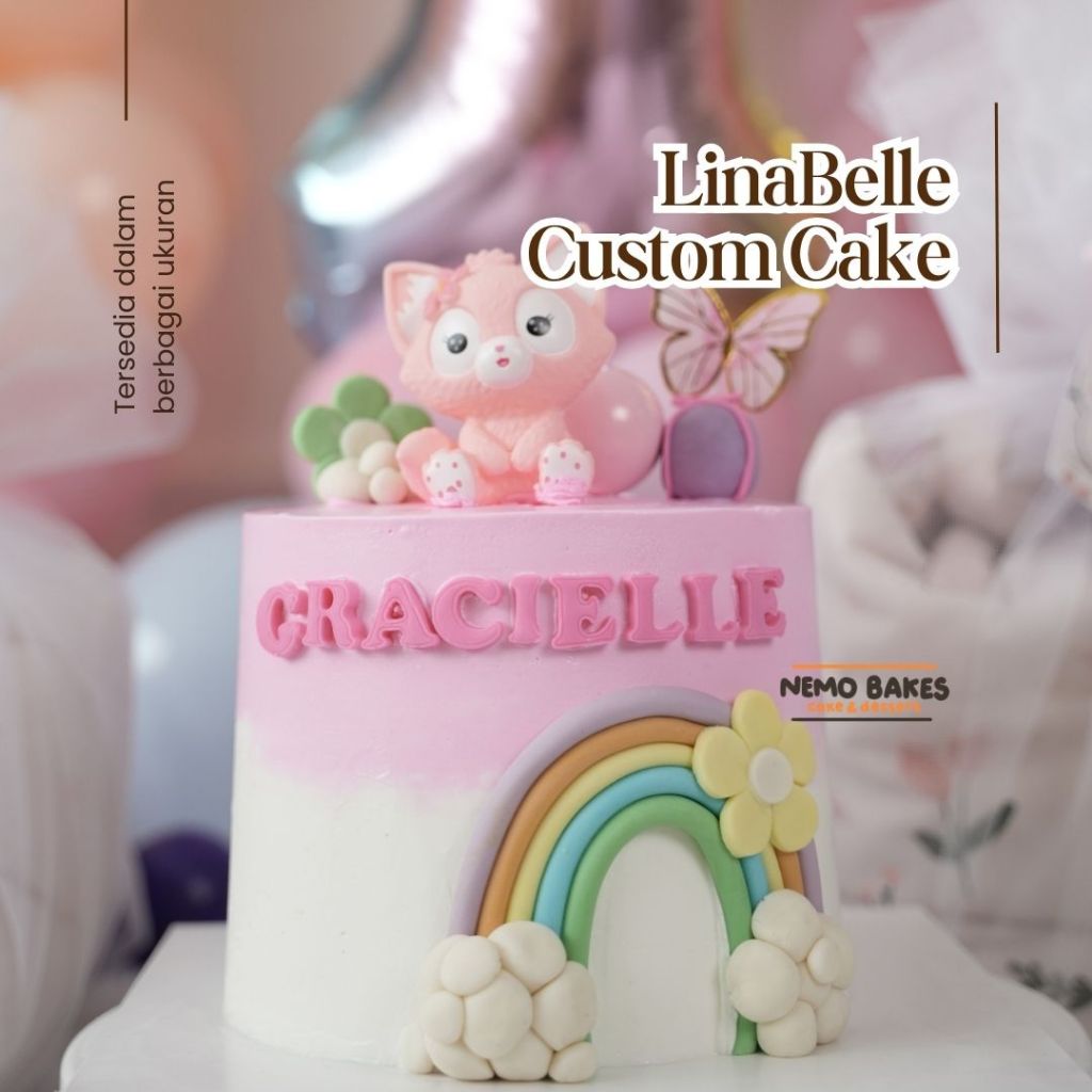 

LINABELLE CUSTOM CAKE /CUSTOM KUE ULTAH LINABELLE