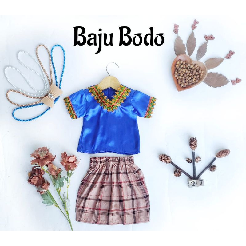 baju bodo anak perempuan/baju adat bugis anak/baju adat makasar anak/baju adat anak perempuan