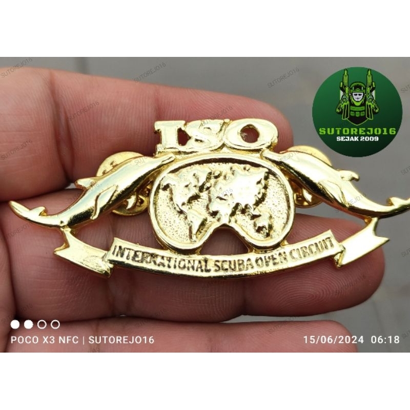 brevet brivet brefet wings SCUBA ISO