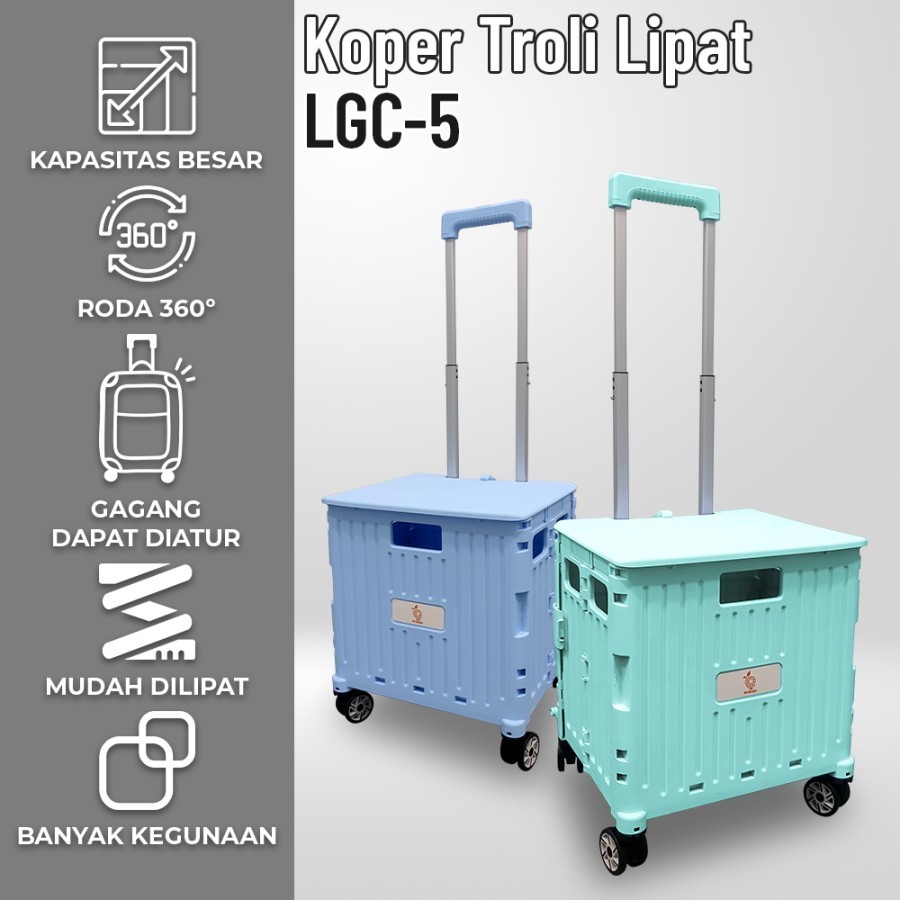 ( OMG ) Keranjang Koper Trolley Troli Lipat Keranjang Belanja Tangga Pet Stroller Trolley Keranjang