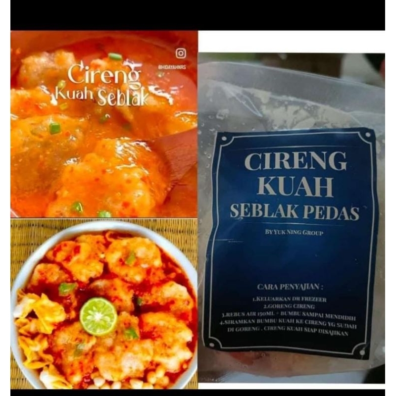

Cireng bean kuah seblak Yuk Ning grub - Cireng kuah pedas - Cireng series