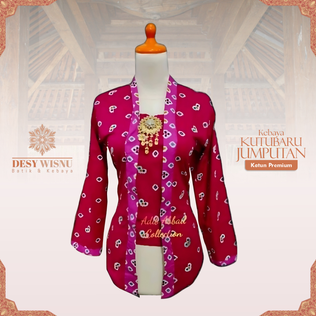 Kebaya Kutu Baru Jumputan Baju Adat Jawa Tradisional Bahan Katun Premium