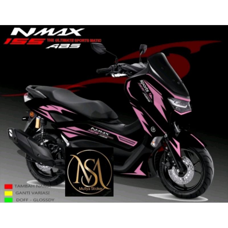 Stiker Decal Nmax New 2024 Full Body Lis Pink Simple