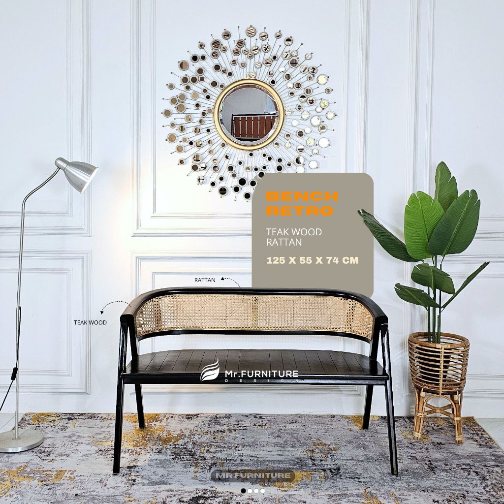 Bench Retro Rotan