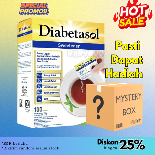 

Diabetasol Sweetener No Calories Kalbe Nutritionals untuk Diabetes dan pecegahan diabetes 100x1.5g pengganti gula 0 kalori Gula sehat bukan Tropicanaslim Promo Murah free Ongkir