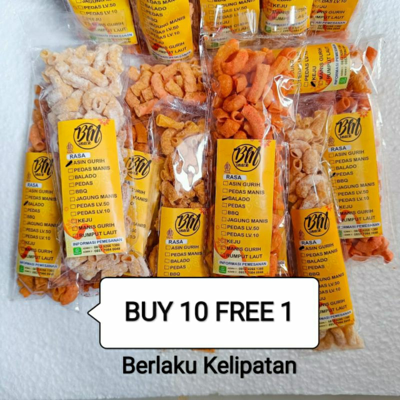 

Makaroni Bantat Kemasan Mini 24gr / Makanan Ringan / Makaroni /Jajanan