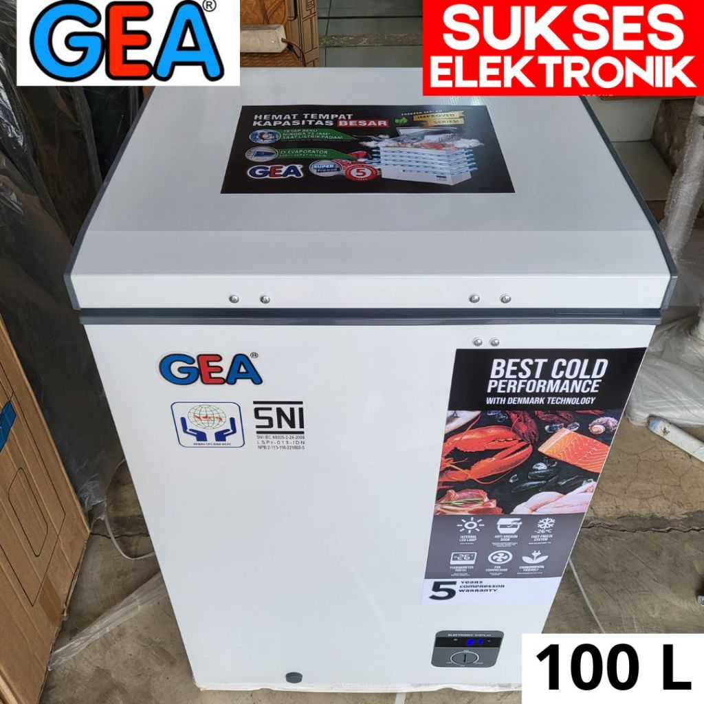 CHEST FREEZER 100L GEA AB-108R / FREEZER BOX ES DAGING 100 LITER 100L