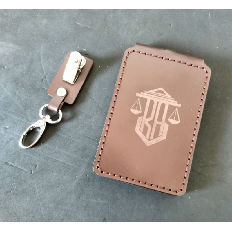 

Name tag kulit custom logo atau Nama, Tulis dipesan untuk Nama