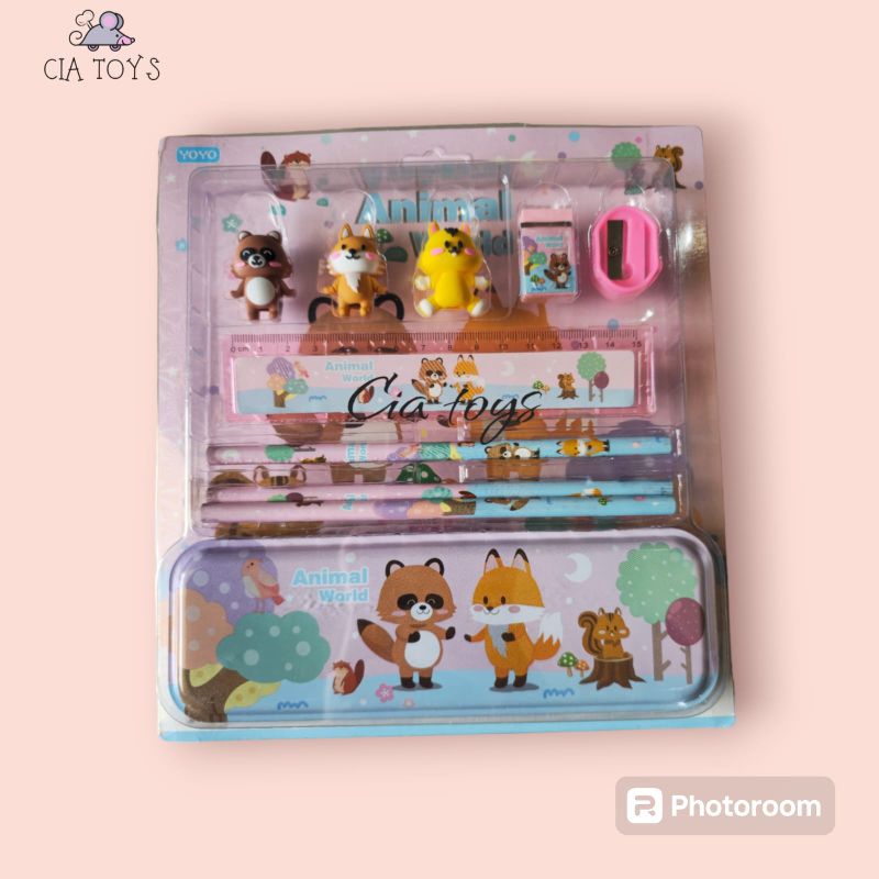 

Paket alat tulis set / study set stationery / tempat pensil complete /sekolah anak /karakter