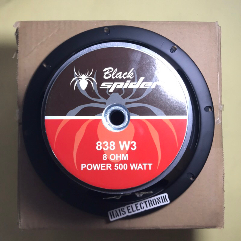 speaker 8 inch black spider 838 w 3 mid low