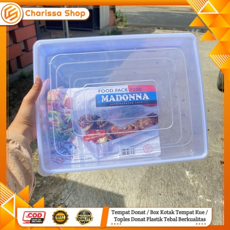 Tempat Donat / Box Kotak Tempat Kue / Toples Donat Plastik Tebal Berkualitas / Sealware Wadah