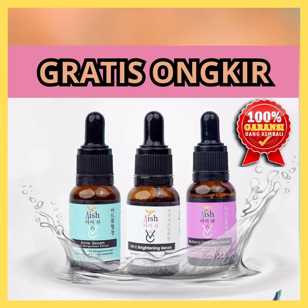 AISH SERUM KOREA ORIGINAL 100% AISH ACNE | BRIGHTENING| DARKSPOT AISH SERUM ORIGINAL 100% BPOM