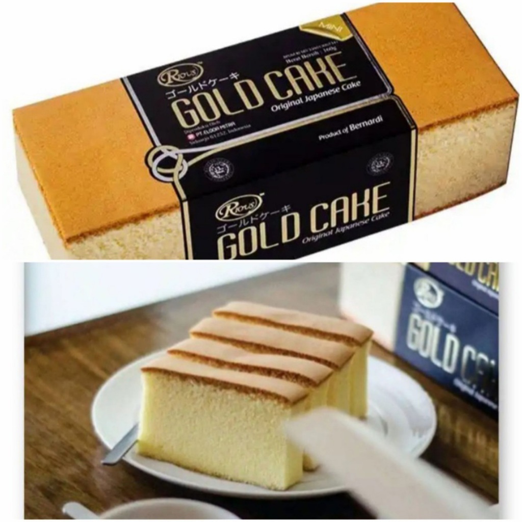 

RIOUS GOLD CAKE JAPANESE CHEESE CAKE 200GR/BOLU SIAP SAJI