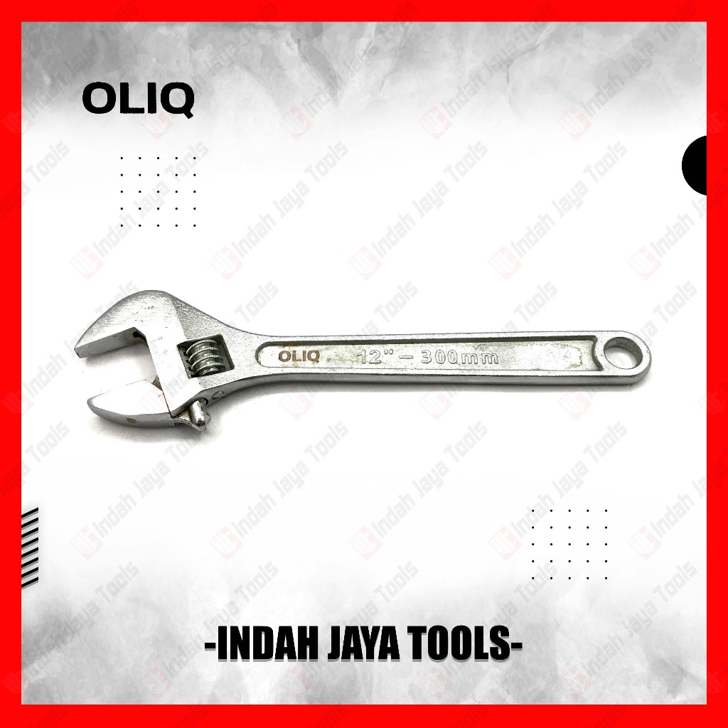 OLIQ Kunci Inggris 12 Inch - Adjustable Spanner Bago 300 mm Forged Steel Wrench