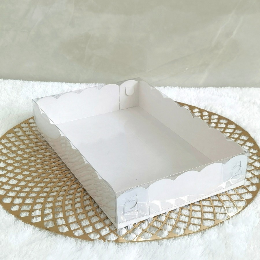 

27185-BOX MIKA PUTIH - DUS BOLU - KOTAK PUDDING 27x18x5