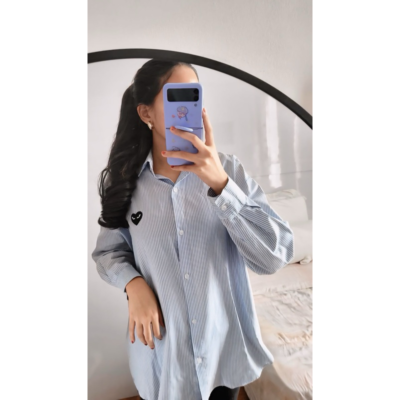[PRELOVED] Kemeja Ruffle / Kemeja Tunik / Kemeja Satin / Inner