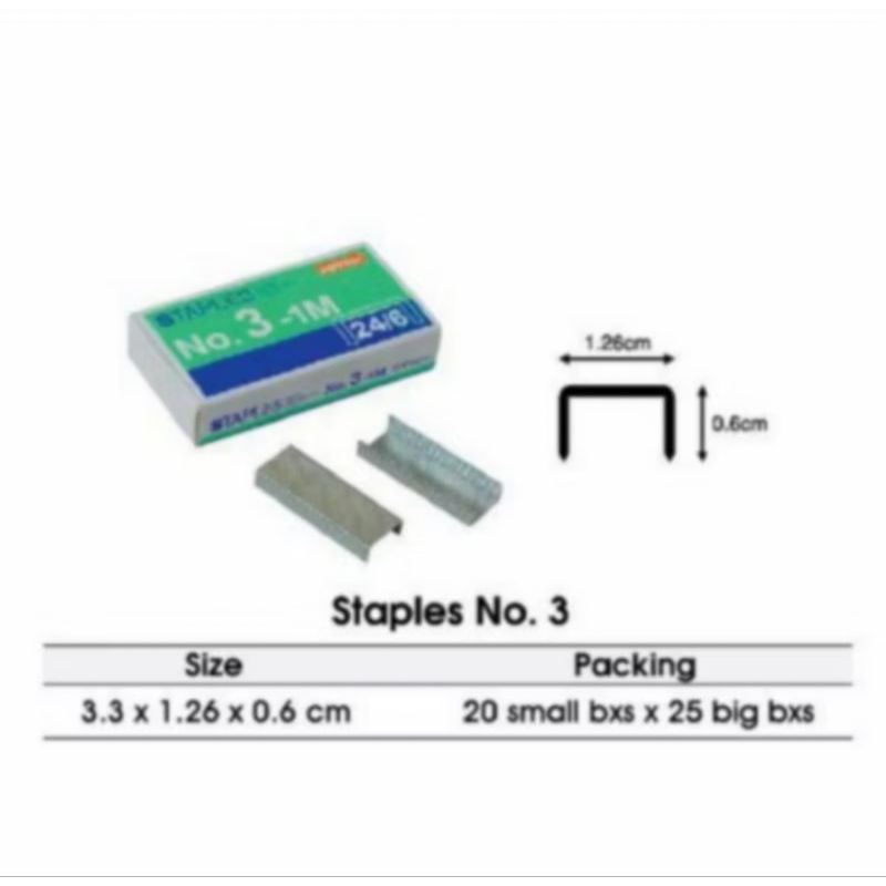 

Isi Refill Staples No.10 No. 3