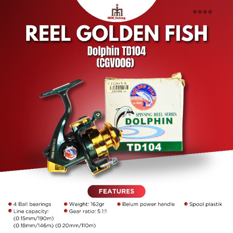 REEL GOLDEN FISH DOLPHIN | Gulungan Pancing | Reel Spinning
