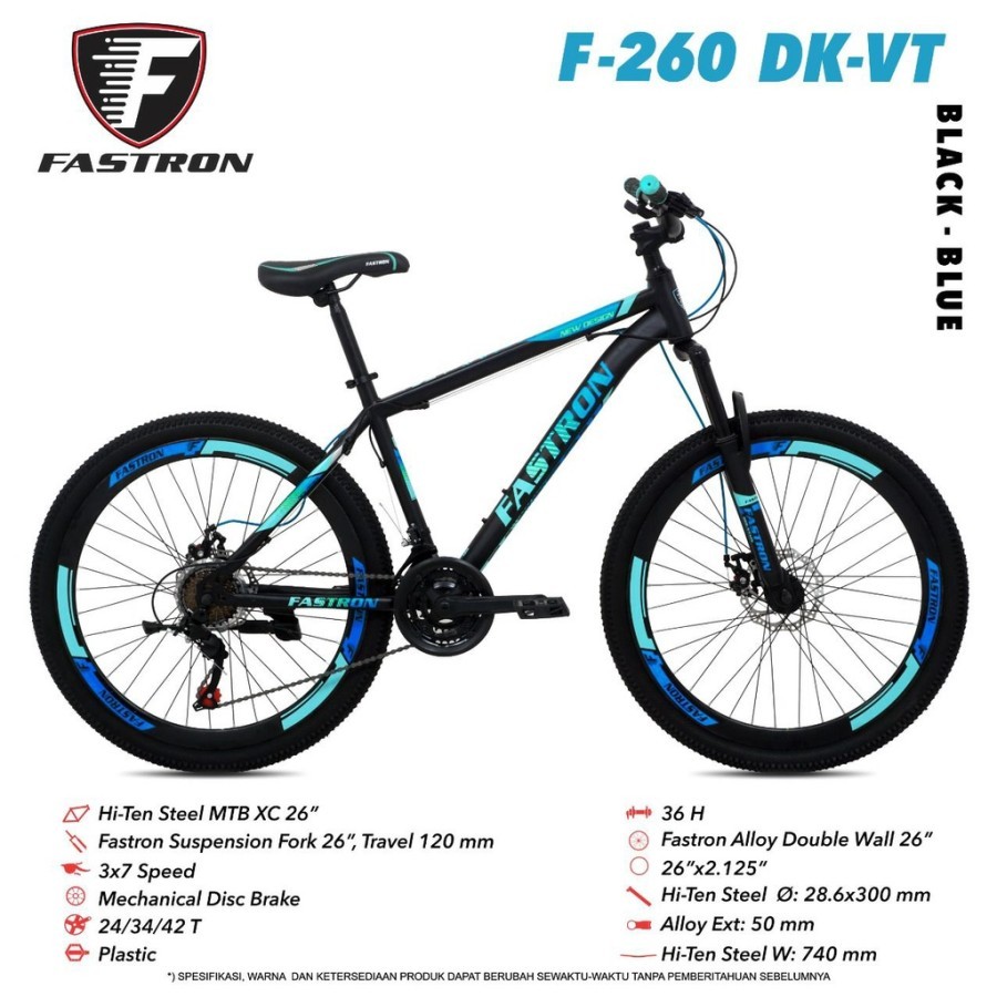 SEPEDA GUNUNG 27.5 INCH MTB FASTRON F 260 DK VT 3 x 7 SPEED