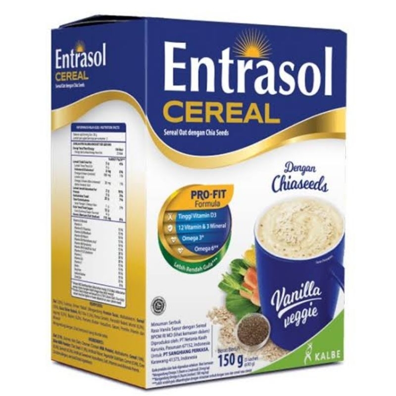 

Cereal Untuk Lansia Entrasol Cereal 150gram Rasa Vanilla dan cokelat Murah Meriah