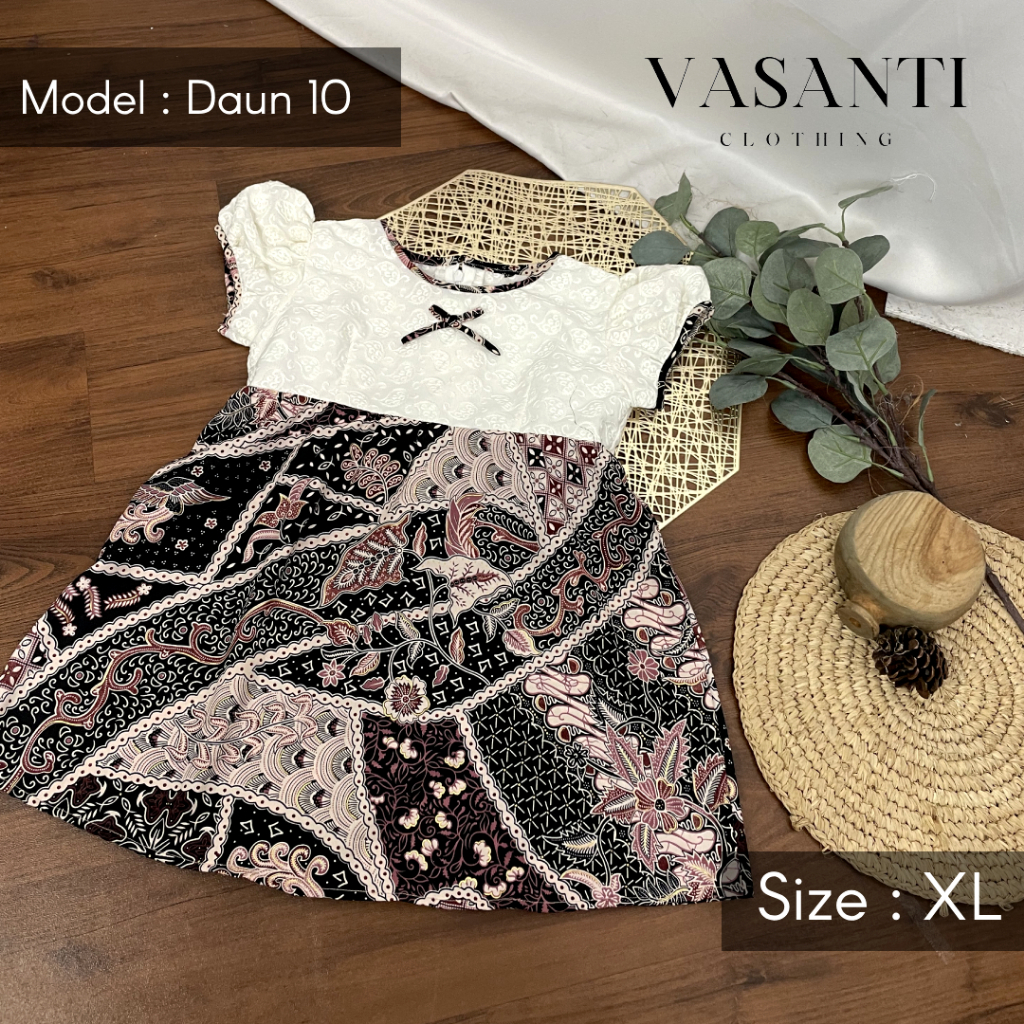 DRESS BATIK ANAK PEREMPUAN MODERN UKURAN XL
