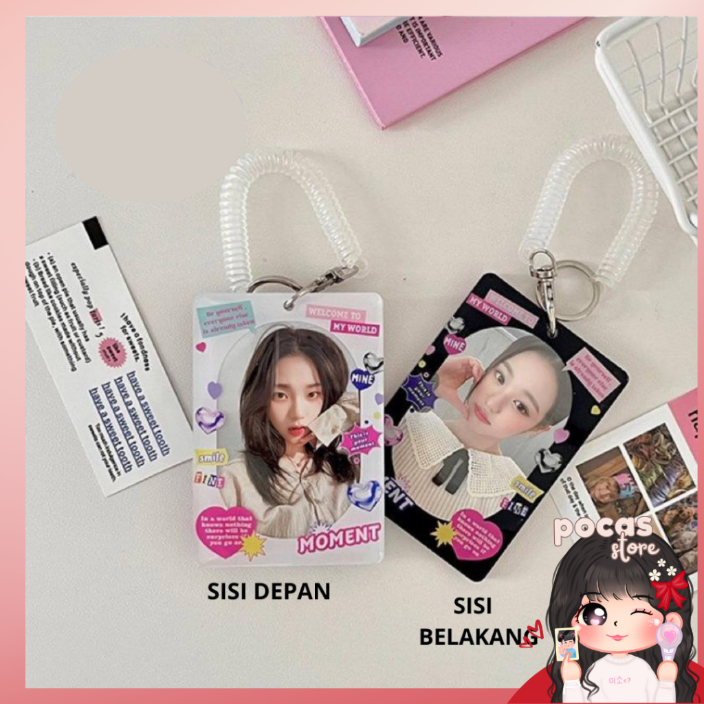 

[PS] CAHOL TEXT CUTE ACRYLIC 2 SISI/2 SIDE AKRILIK Photocard Holder 2 sisi 2 side kpop Transparent