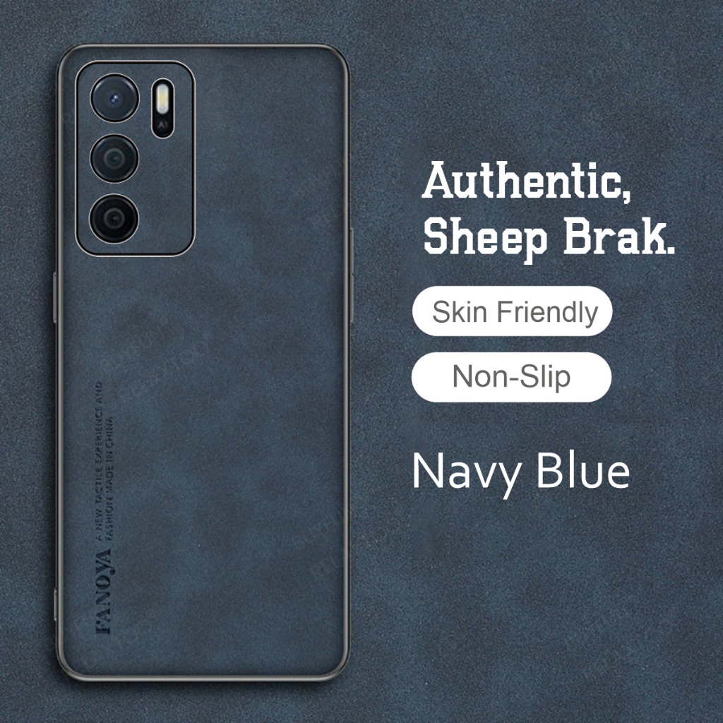 Case Oppo A16 A54s Luxury Casing Sheepskin Leather