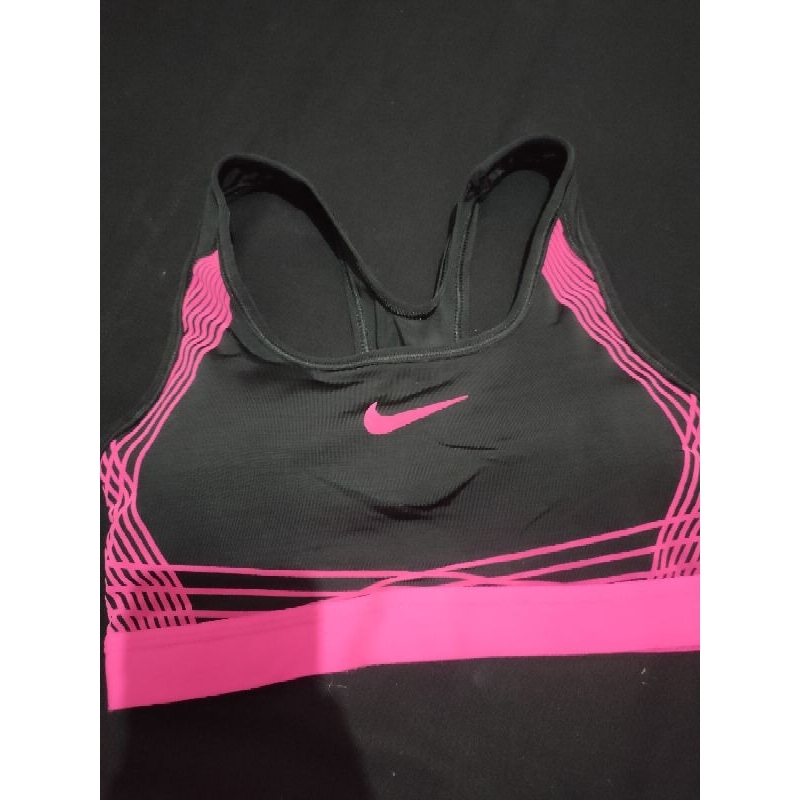Sport Bra Wanita Nike Dry Fit warna Black Pink Magenta Size S