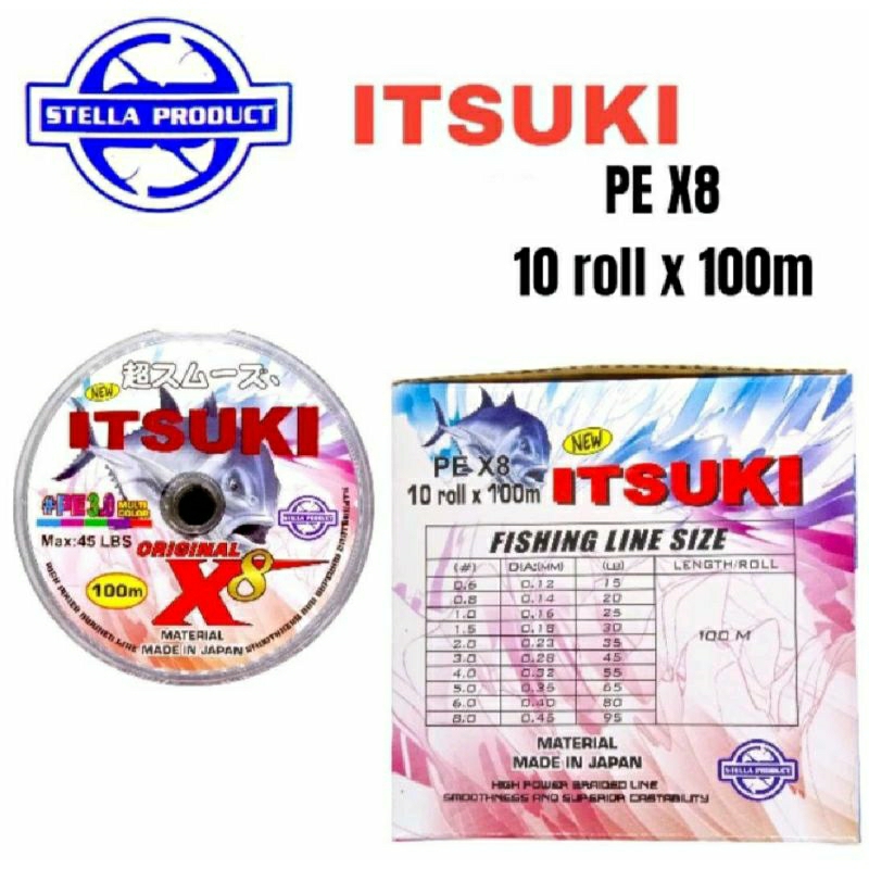 SENAR PE ITSUKI MULTICOLOR ORIGINAL X8