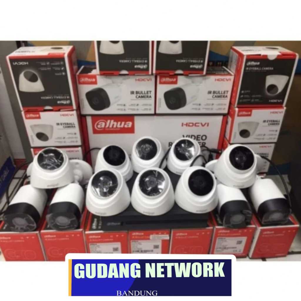 Paket Kamera Cctv 12 Kamera 2MP Dengan DVR 16 CHANNEL 2mp Komplit_GNB