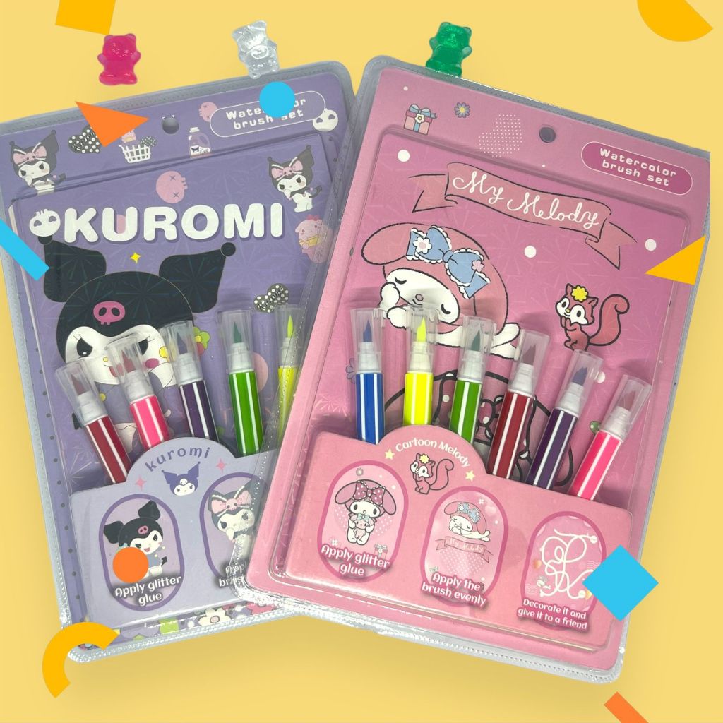 

WATERCOLOUR BRUSH SET + BUKU GAMBAR SANRIO 2312