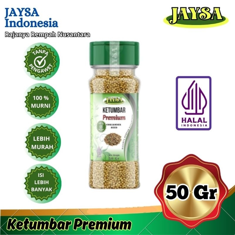 

JAYSA Ketumbar Utuh 50 gr / Corriander Seed / Coriander / Tumbar / Ketumbar Asli / Ketumbar Premium / Ketumbar Grade A / Biji Ketumbar Murni / Ketumbar Kualitas Import